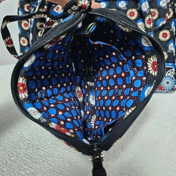 Vera Bradley retired owl print satchel 2 pc set wallet & bag - Picture 5 of 13